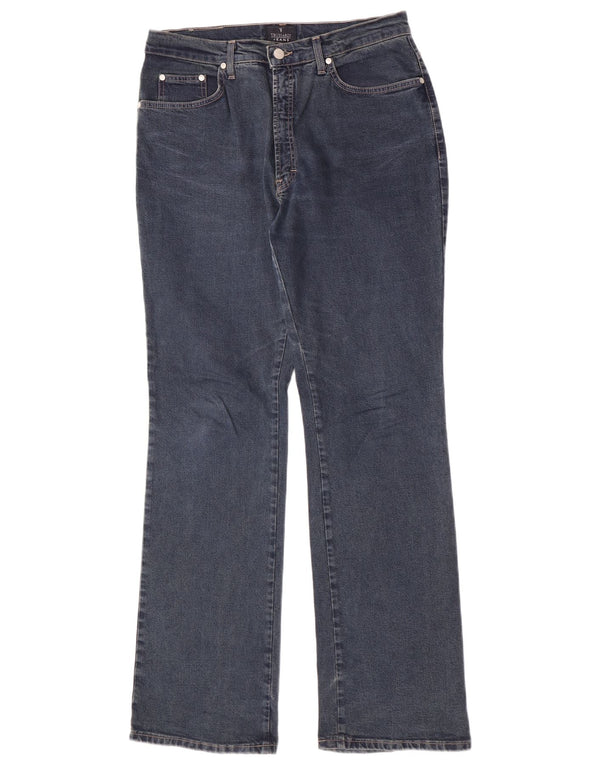 Trussardi Womens High Waist Straight Jeans W32 L33 Blue Cotton