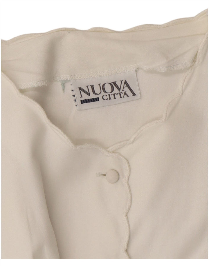 NUOVA CITTA Womens Shirt Blouse UK 16 Large White