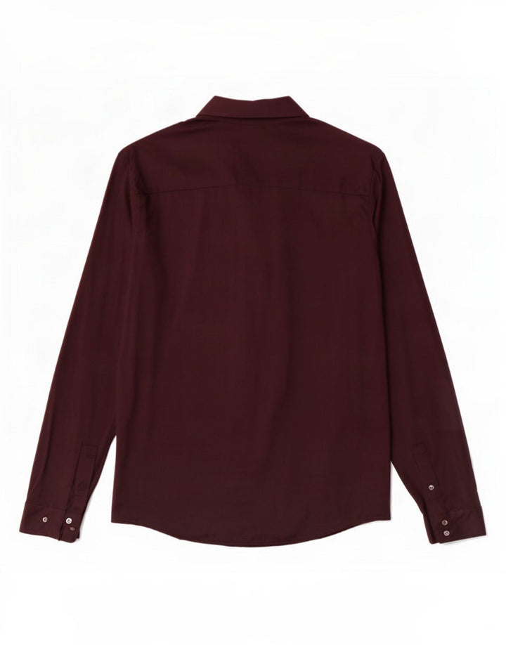 Cos Mens Shirt XL Burgundy Cotton