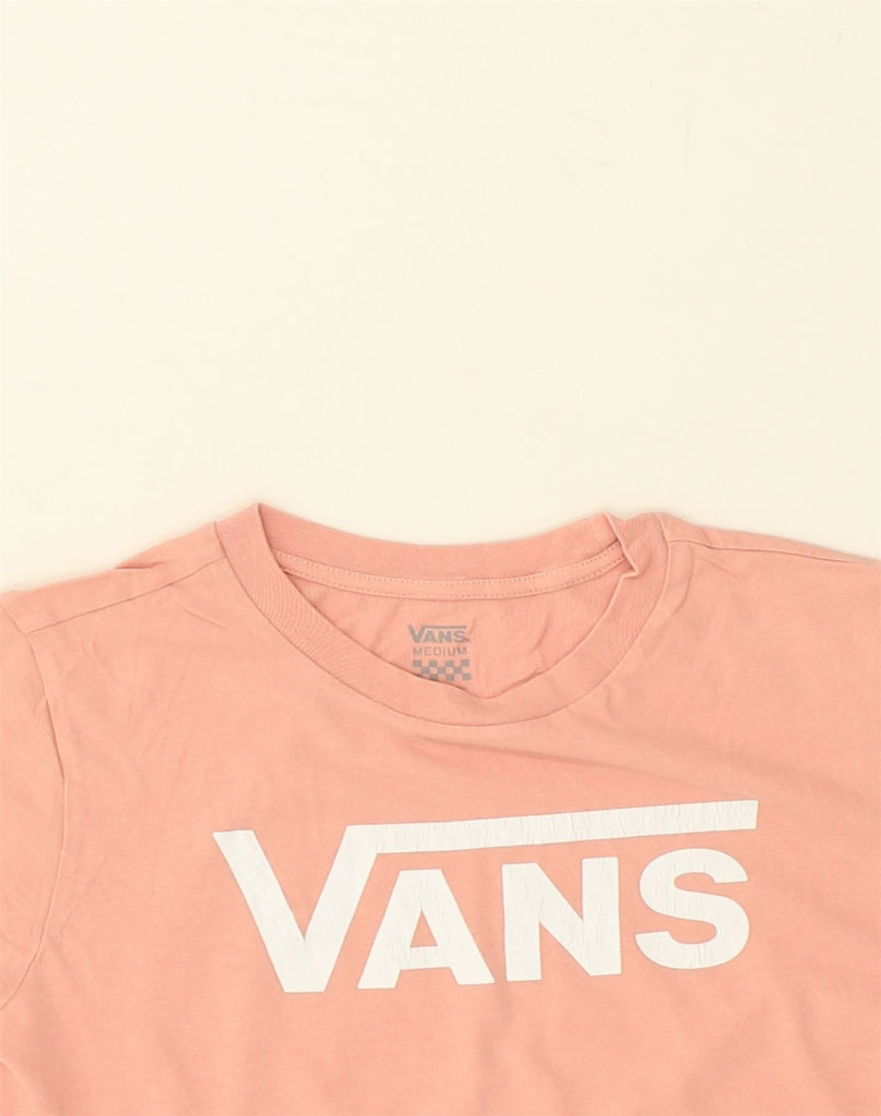 VANS Womens Graphic T-Shirt Top UK 12 Medium Pink Cotton | Vintage Vans | Thrift | Second-Hand Vans | Used Clothing | Messina Hembry 