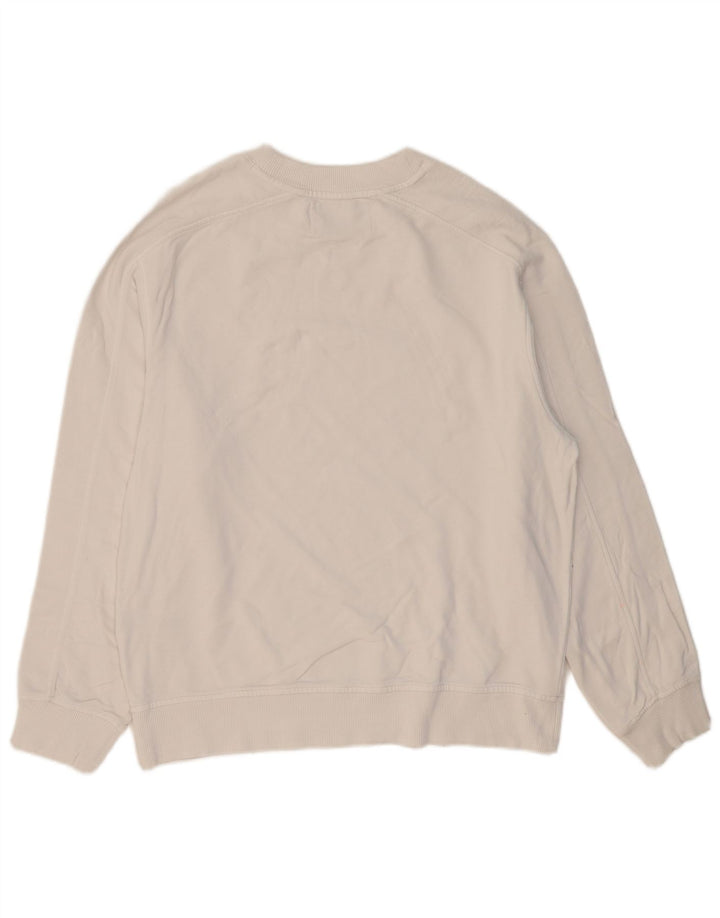 CALVIN KLEIN JEANS Mens Sweatshirt Jumper Medium White Cotton