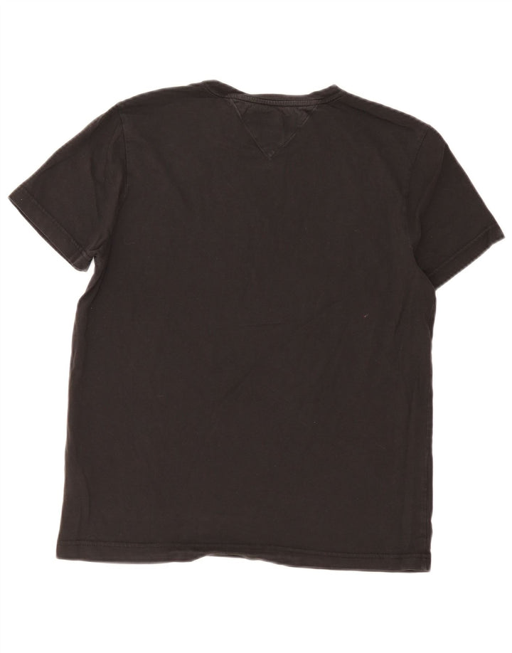 Tommy Hilfiger Mens Graphic T-Shirt Top Medium Black Cotton