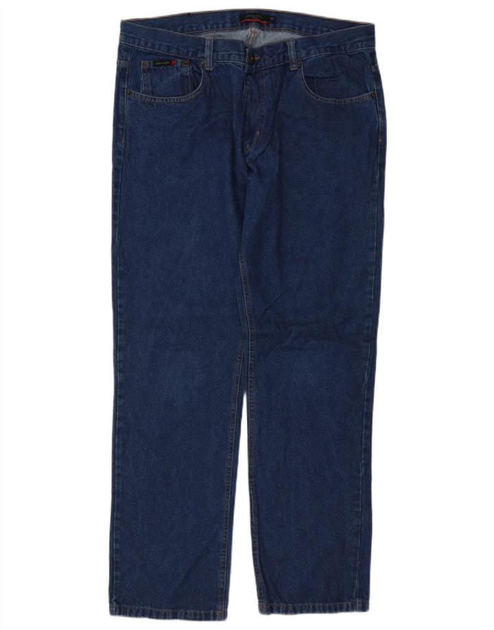 Pierre Cardin Mens Straight Jeans W36 L32 Blue Cotton
