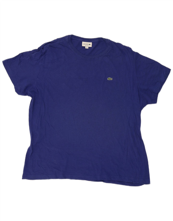 LACOSTE Mens Regular Fit T-Shirt Top Size 8 3XL Blue Cotton