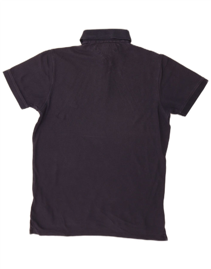 TOMMY HILFIGER Mens Polo Shirt Medium Navy Blue Cotton