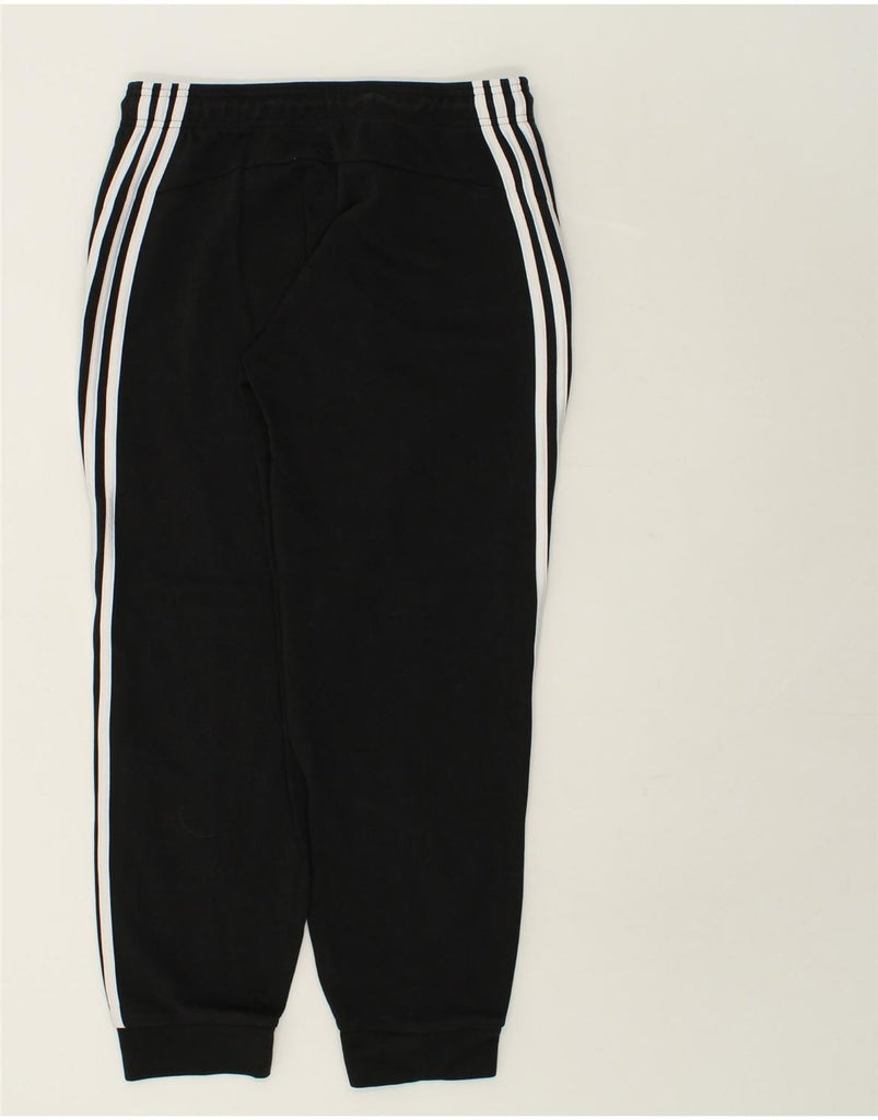 ADIDAS Womens Tracksuit Trousers Joggers UK 12 Medium Black Cotton | Vintage Adidas | Thrift | Second-Hand Adidas | Used Clothing | Messina Hembry 