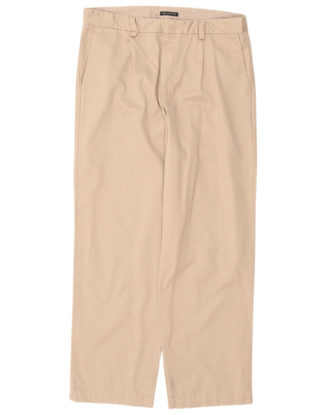 DOCKERS Mens Khakis Loose Fit Chino Trousers W34 L32 Beige