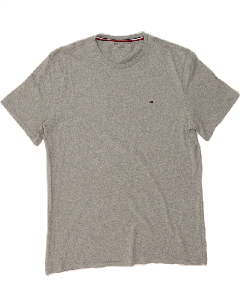 TOMMY HILFIGER Mens T-Shirt Top XL Grey Cotton Vintage Tommy Hilfiger and Second-Hand Tommy Hilfiger from Messina Hembry 