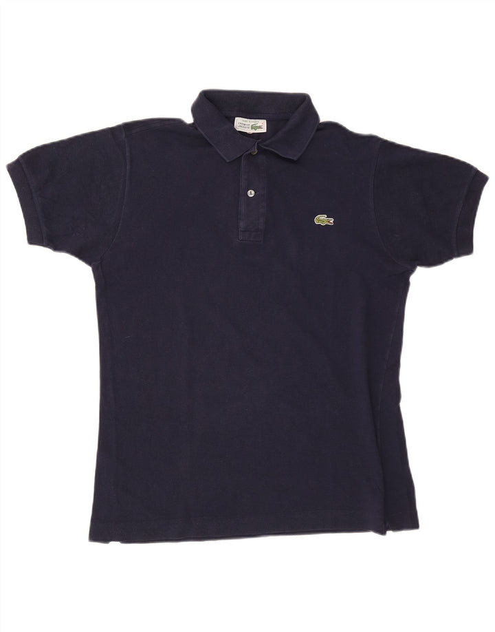 LACOSTE Mens Polo Shirt Size 4 Medium Navy Blue Cotton
