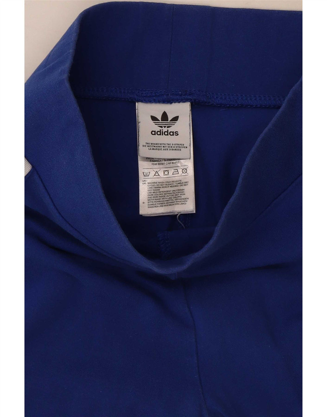 Adidas Womens Leggings UK 8 Small Blue Cotton
