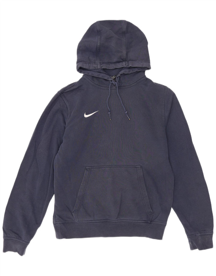 Nike Mens Hoodie Jumper Small Navy Blue Cotton