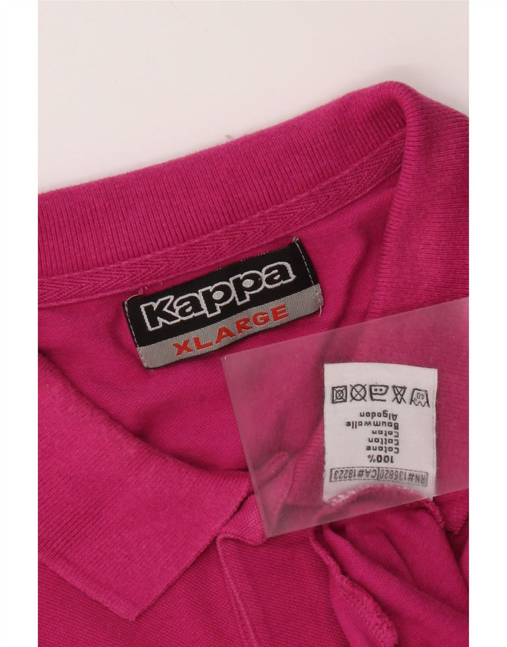 Kappa Mens Polo Shirt XL Pink Cotton