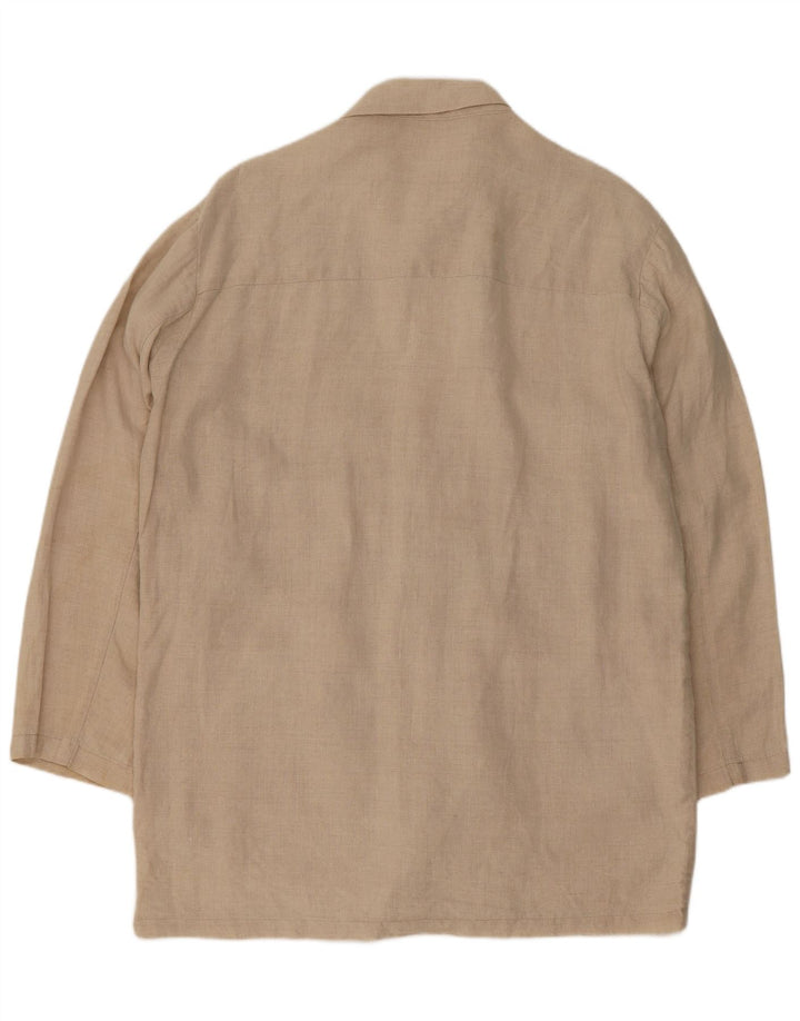 Zara Mens Overcoat UK 40 Large Beige