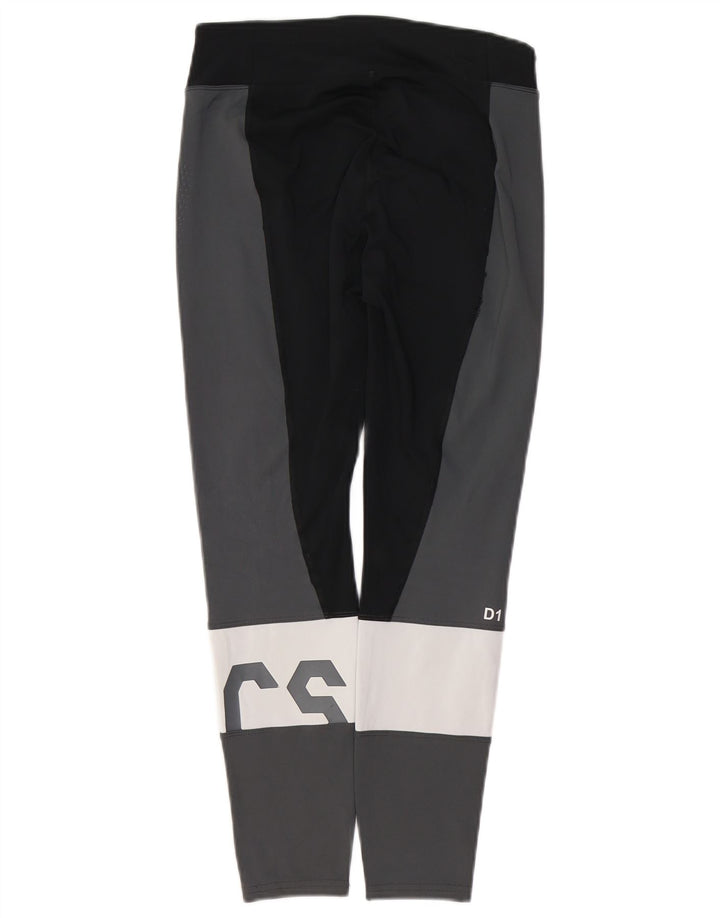 ASICS Womens Graphic Leggings UK 10 Small  Grey Colourblock