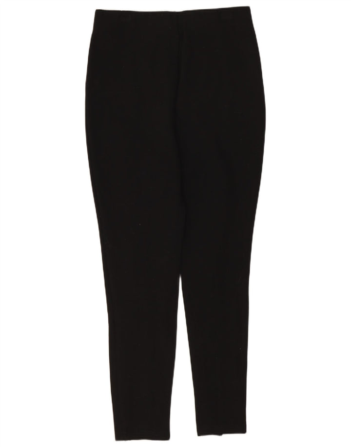 Zara Womens High Waist Cropped Trousers Medium W28 L25 Black Viscose