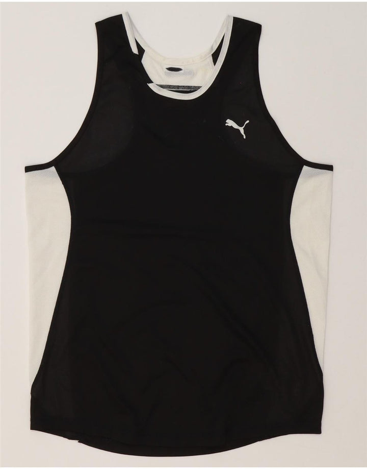 Puma Mens Vest Top Medium Black Colourblock Polyester