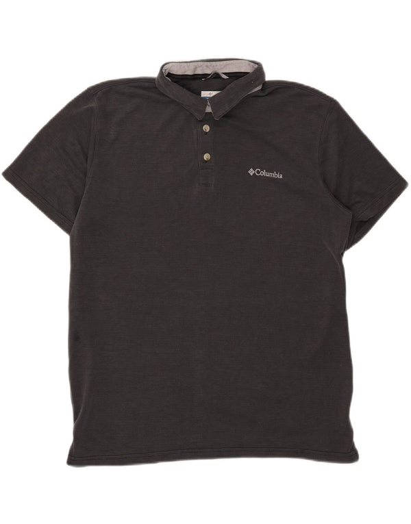 Columbia Mens Polo Shirt Large Grey Modal
