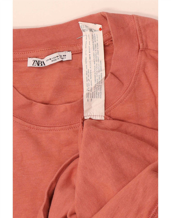 Zara Mens T-Shirt Top Medium Red Cotton
