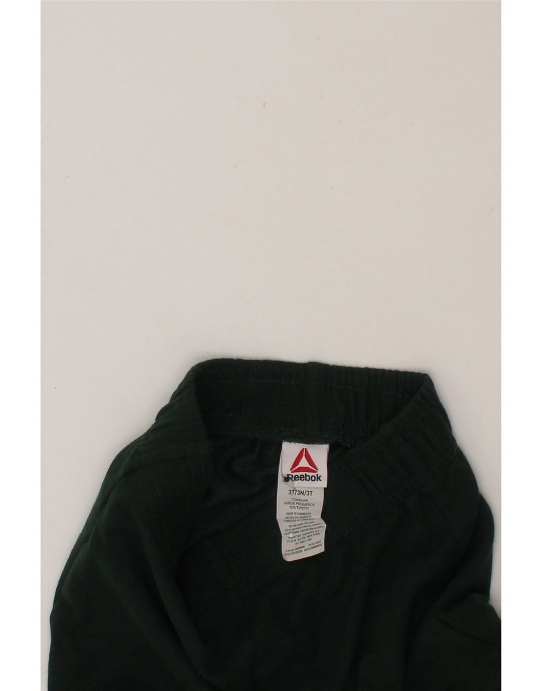 REEBOK Boys Graphic Tracksuit Trousers Joggers 2-3 Years Green Vintage Reebok and Second-Hand Reebok from Messina Hembry 