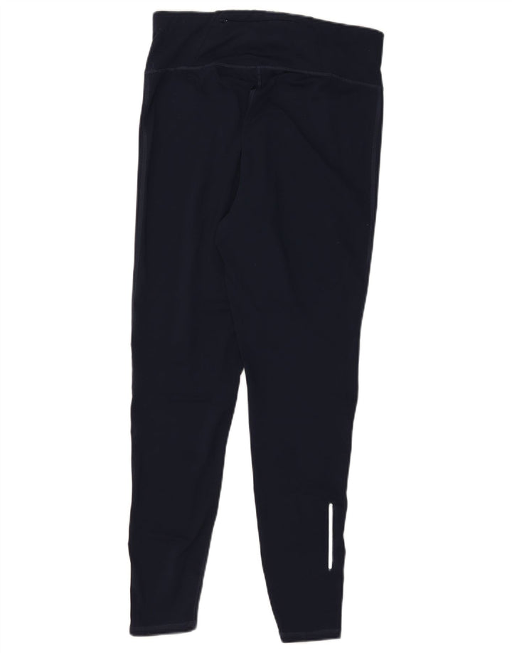 MARKS & SPENCER Womens Leggings UK 12 Medium Navy Blue Polyester