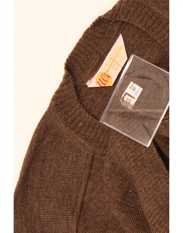 Strickmoden Mens Vest Tank Top EU 54 XL Brown Wool