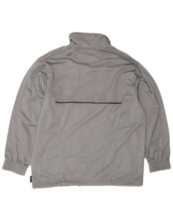 Lotto Womens Oversized Tracksuit Top Jacket UK 16 Large Grey Colourblock