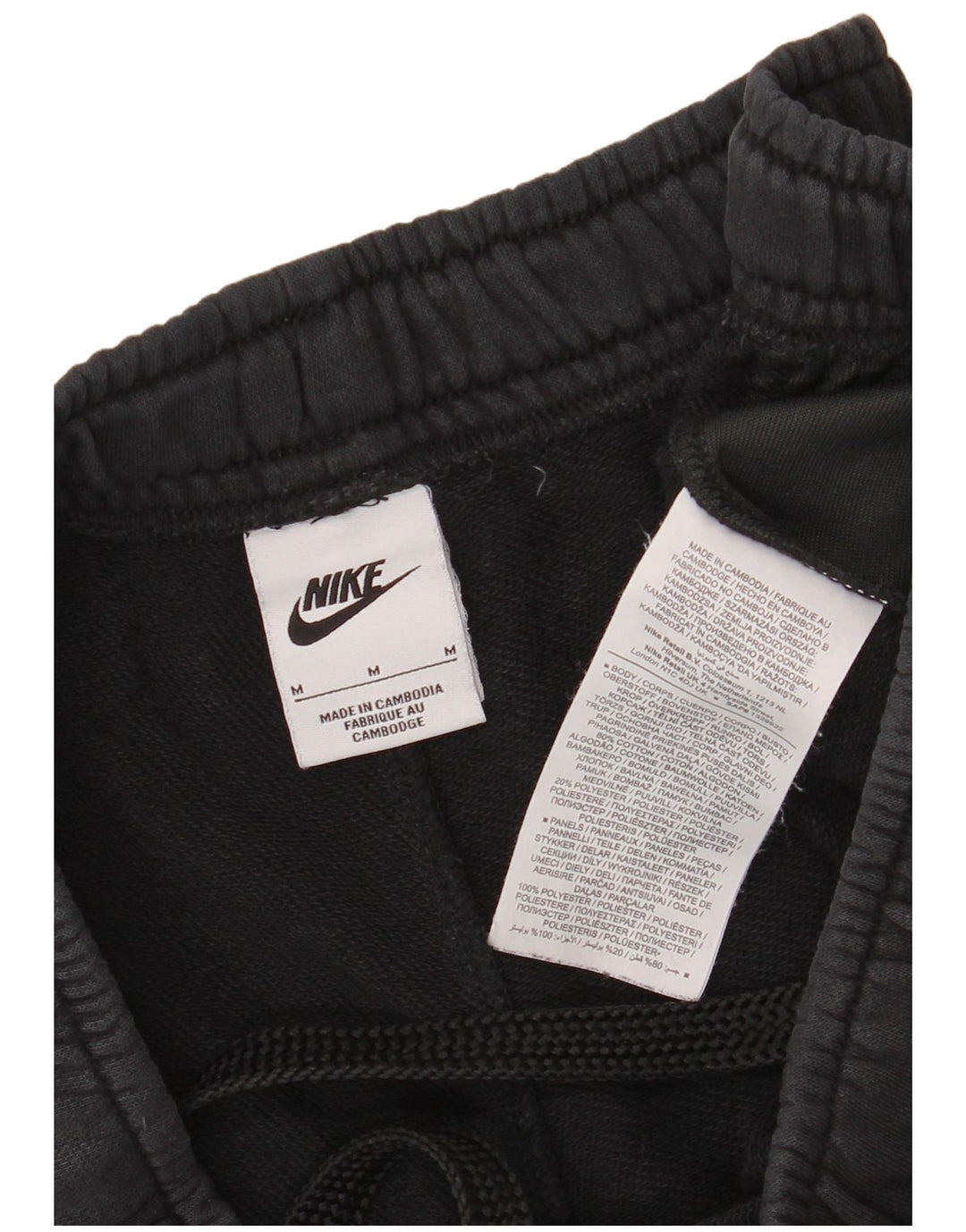 NIKE Mens Graphic Sport Shorts Medium  Black Colourblock Cotton
