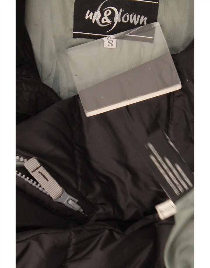 Vintage Mens Padded Gilet Small Black Nylon