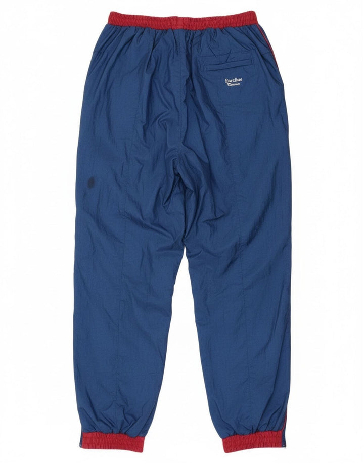 Vintage Mens Oversized Full Tracksuit Medium Navy Blue Colourblock