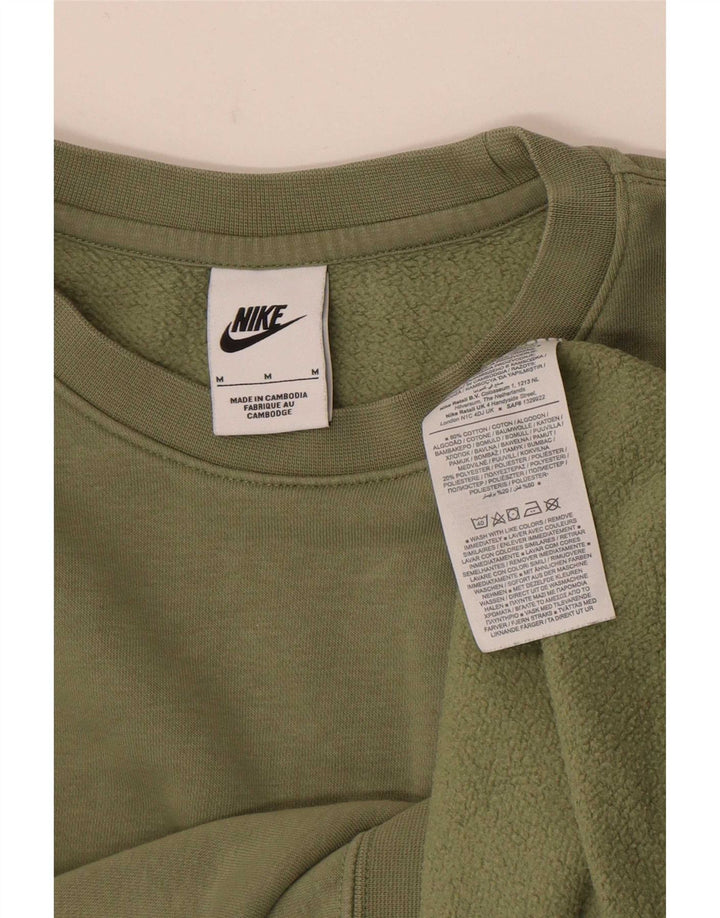 Nike Mens Sweatshirt Jumper Medium Green Cotton Sports