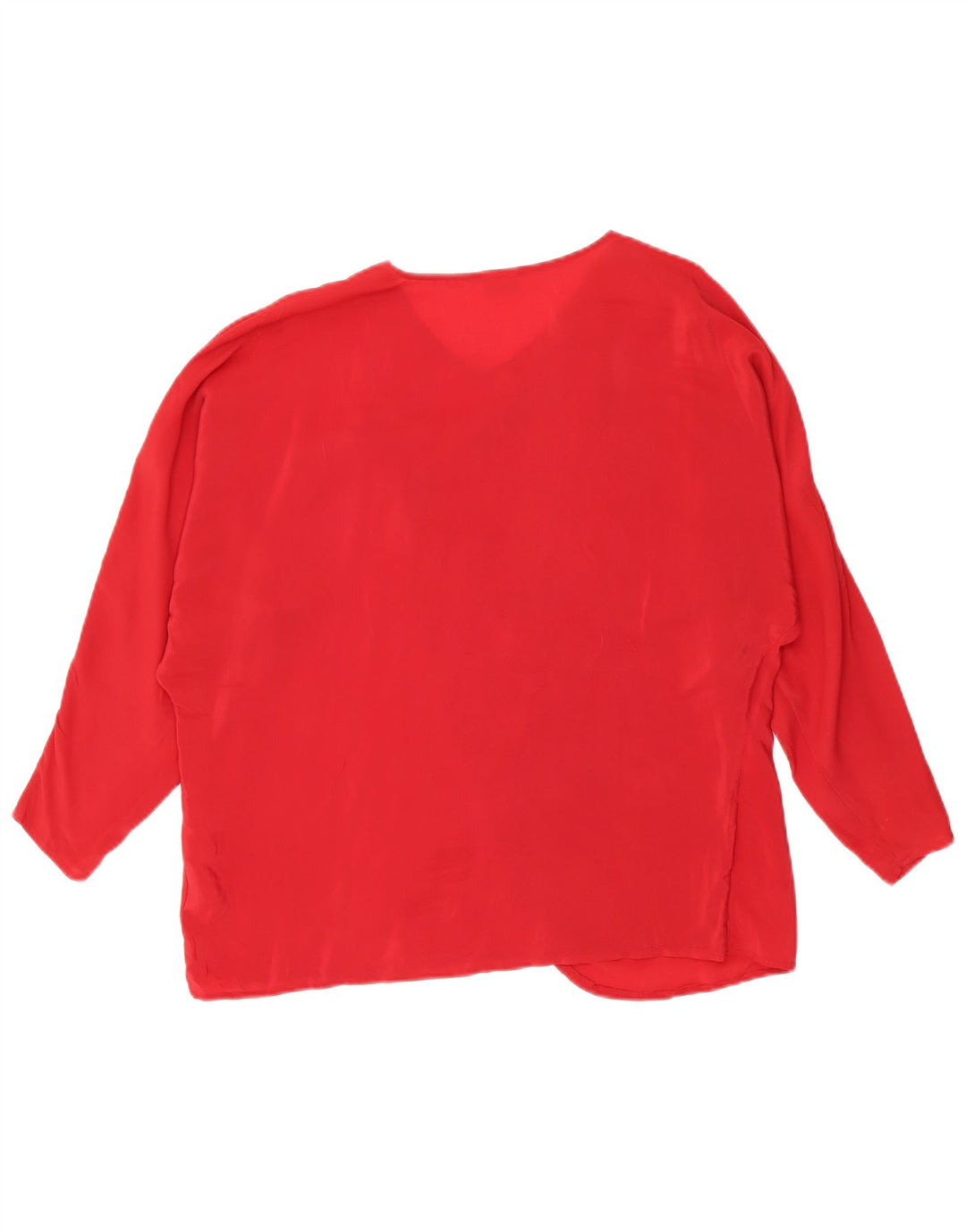 Vintage Womens Loose Fit Blouse Top IT 42 Medium Red Acetate