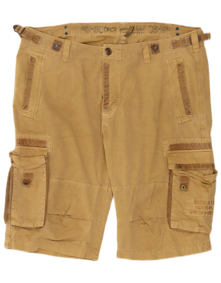 OXER Mens Graphic Cargo Shorts W40 XL Beige