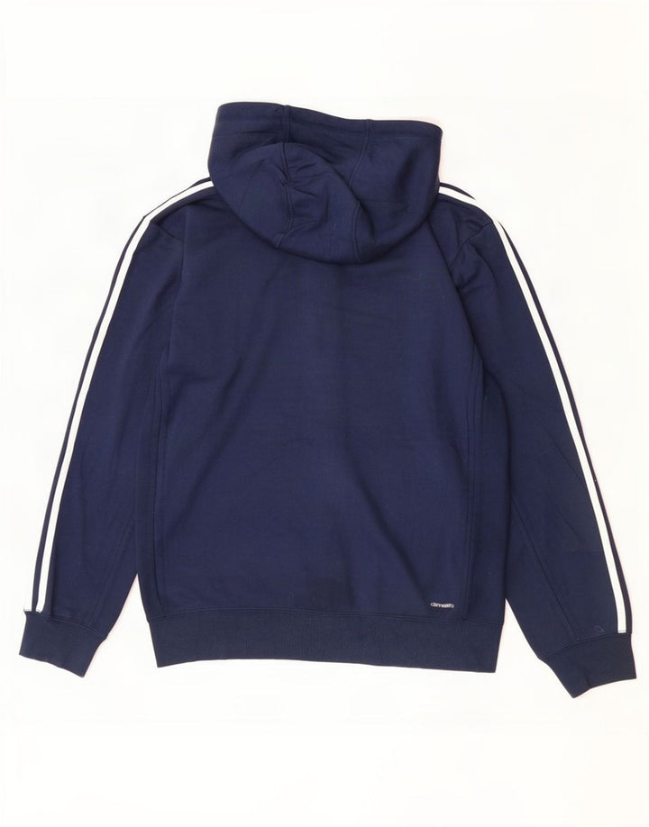 Adidas Mens Climalite Hoodie Jumper Medium Navy Blue Polyester