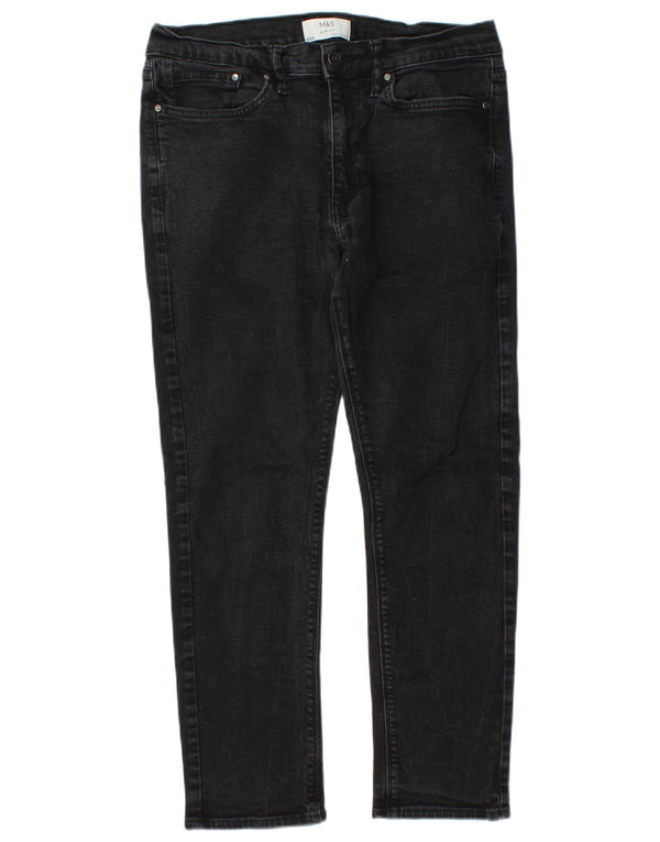 Marks & Spencer Mens Slim Jeans W32 L26 Black Cotton