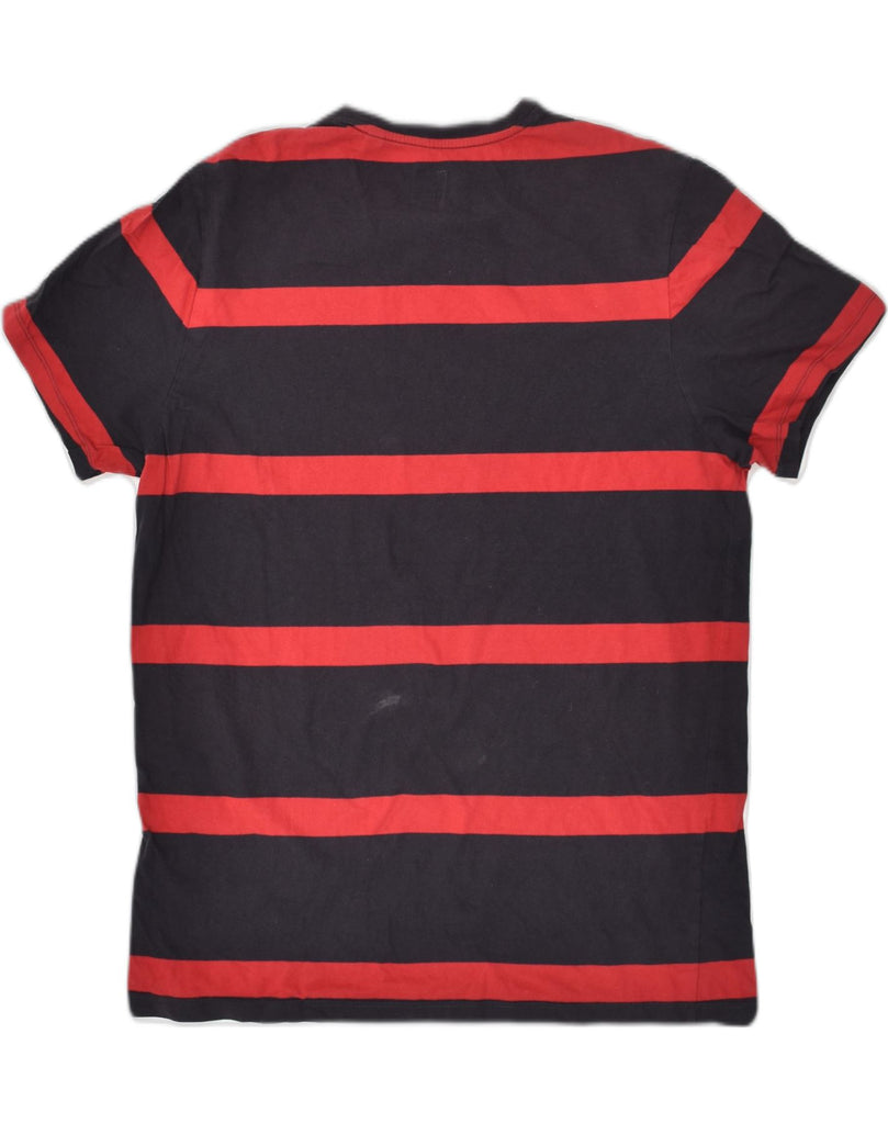 JACK WILLS Mens Slim T-Shirt Top XL Black Striped Cotton | Vintage Jack Wills | Thrift | Second-Hand Jack Wills | Used Clothing | Messina Hembry 