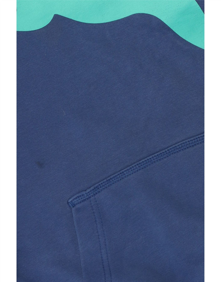 Puma Mens Graphic Hoodie Jumper Small Blue Cotton