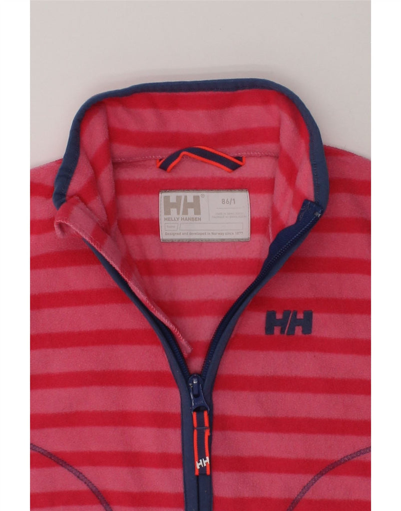 HELLY HANSEN Baby Girls Fleece Jacket 12-18 Months Pink Striped Polyester | Vintage Helly Hansen | Thrift | Second-Hand Helly Hansen | Used Clothing | Messina Hembry 