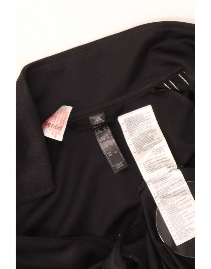 Adidas Boys Aeroready Tracksuit Top Jacket 11-12 Years Black Polyester