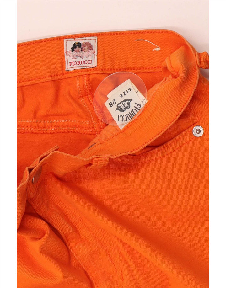 Fiorucci Womens Slim Jeans W28 L30 Orange Cotton