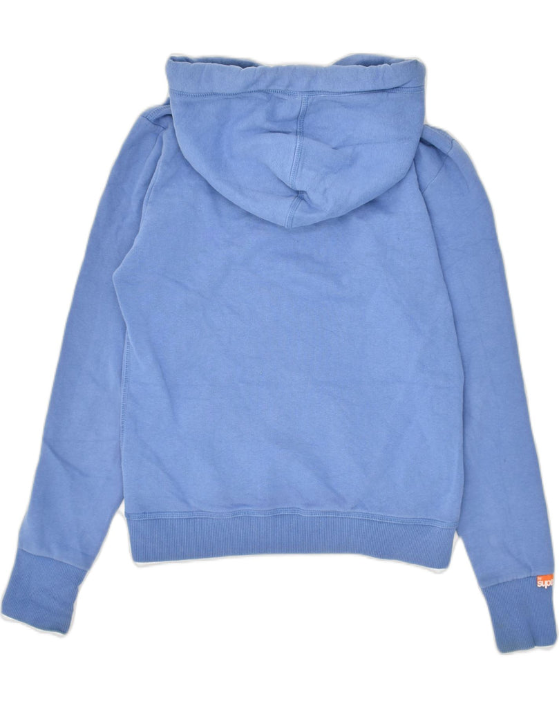 SUPERDRY Womens Loose Fit Hoodie Jumper UK 10 Small Blue Cotton | Vintage Superdry | Thrift | Second-Hand Superdry | Used Clothing | Messina Hembry 