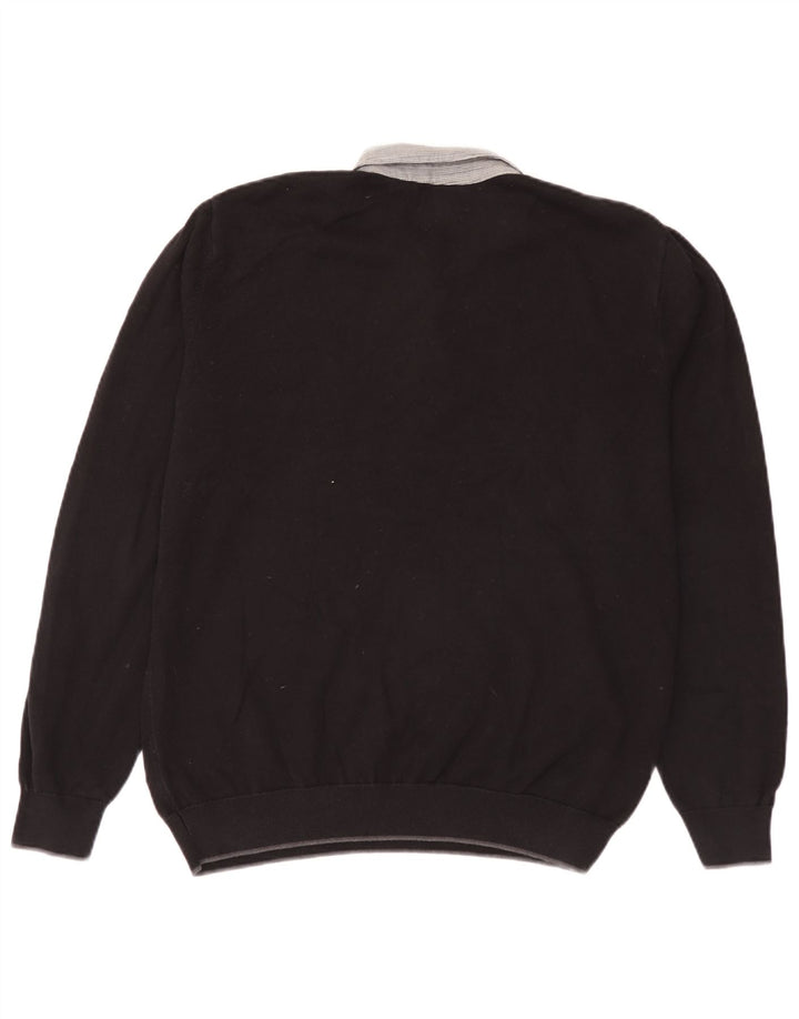 Marks & Spencer Mens Regular Fit Polo Neck Jumper Sweater Large Black