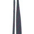 Salvatore Ferragamo Mens Tie One Size Navy Blue Geometric Silk Classic