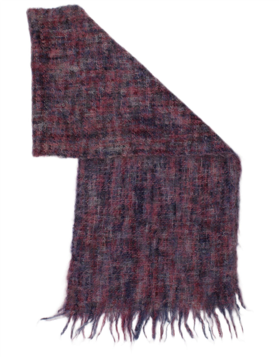 Vintage Womens Rectangle Scarf One Size Multicoloured Check