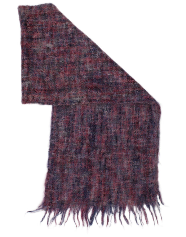 Vintage Womens Rectangle Scarf One Size Multicoloured Check