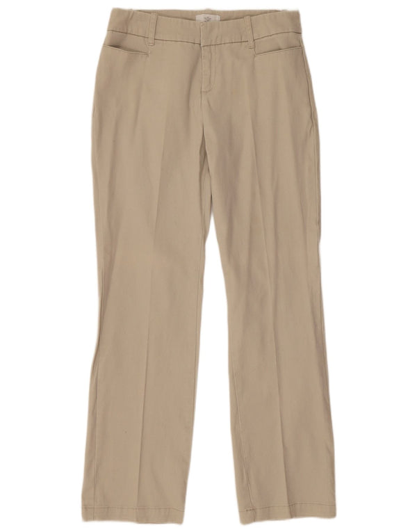 Dockers Womens Petite Straight Casual Trousers US 4 Small W27 L28 Beige