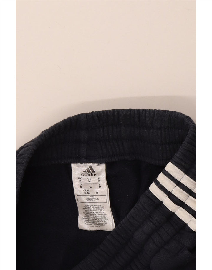 ADIDAS Mens Tracksuit Trousers Joggers Medium  Navy Blue Cotton