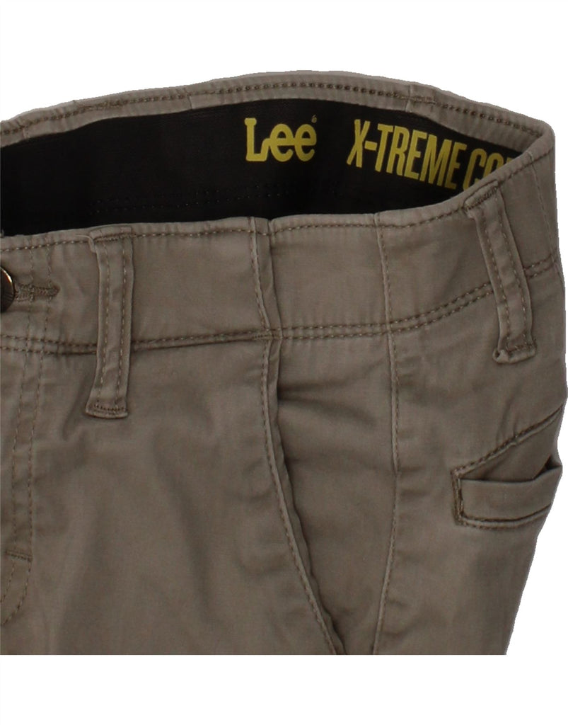 LEE Boys Extreme Comfort Slim Chino Trousers 7-8 Years W23 L20 Grey Cotton Vintage Lee and Second-Hand Lee from Messina Hembry 