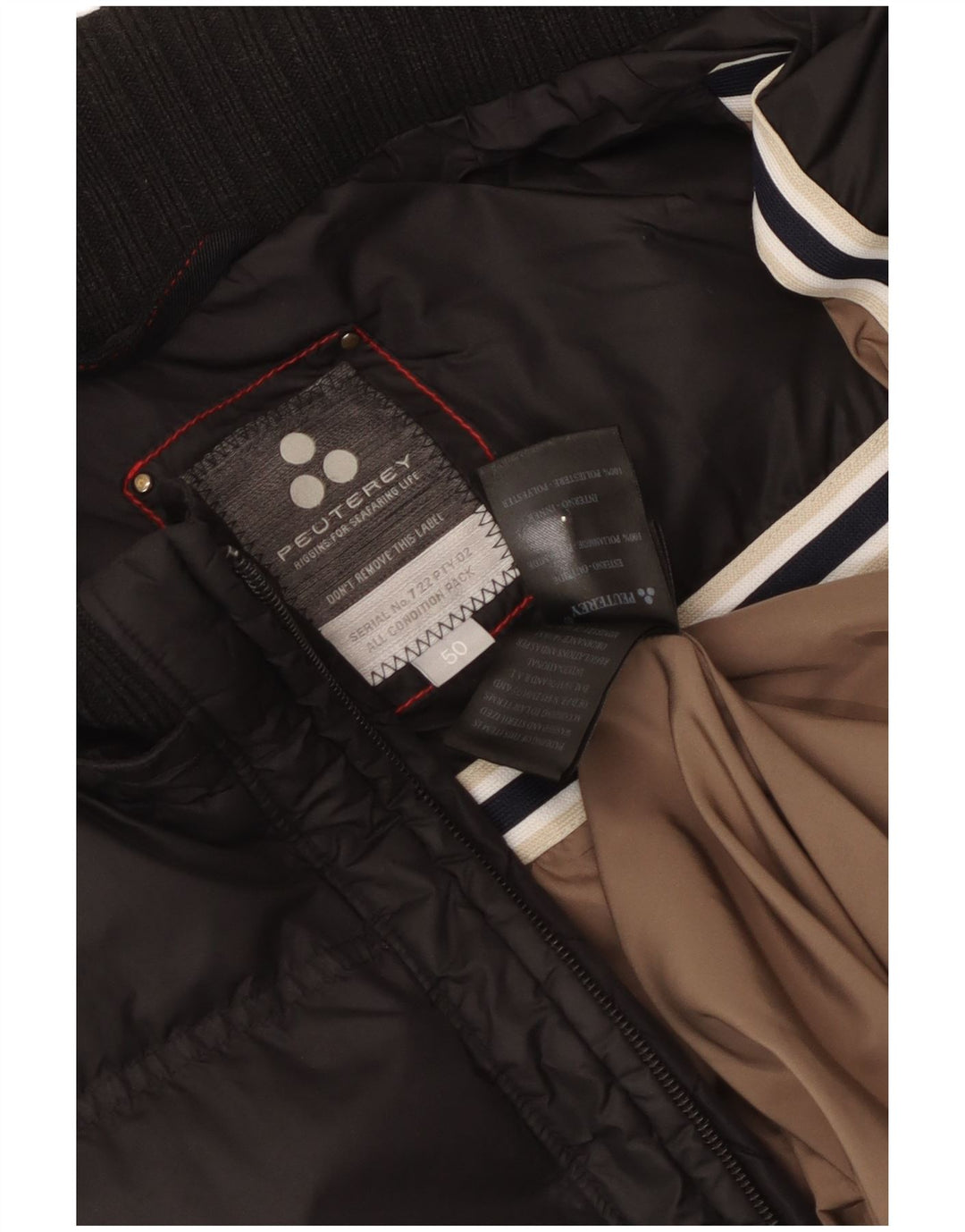 PEUTEREY Womens Padded Jacket IT 50 XL Black Polyamide