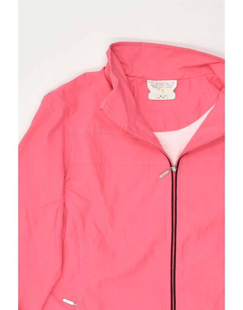 AUSTRALIAN L'ALPINA Womens Bomber Jacket IT 46 Large Pink Polyester | Vintage AUSTRALIAN L'ALPINA | Thrift | Second-Hand AUSTRALIAN L'ALPINA | Used Clothing | Messina Hembry 