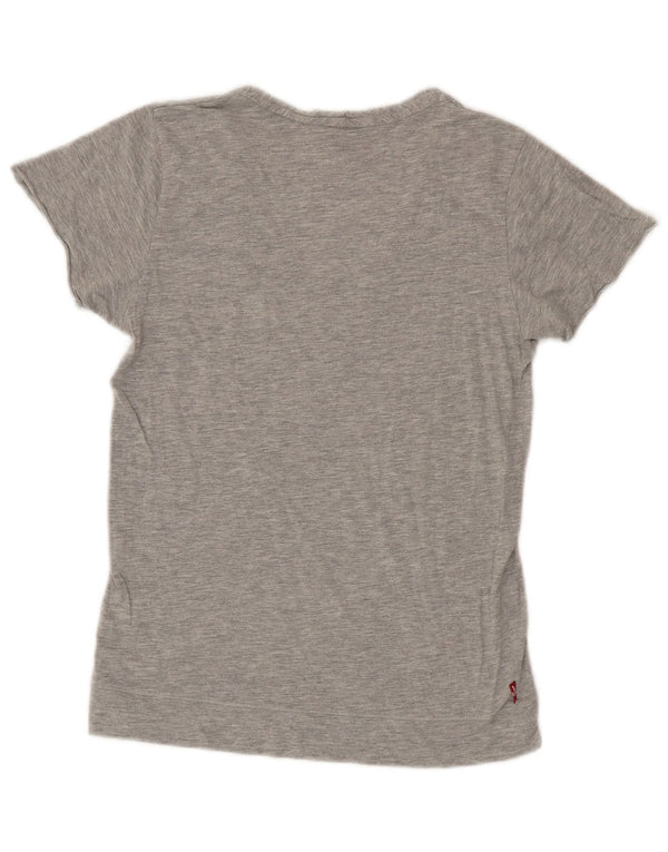 Levi's Womens T-Shirt Top UK 14 Large Grey Cotton